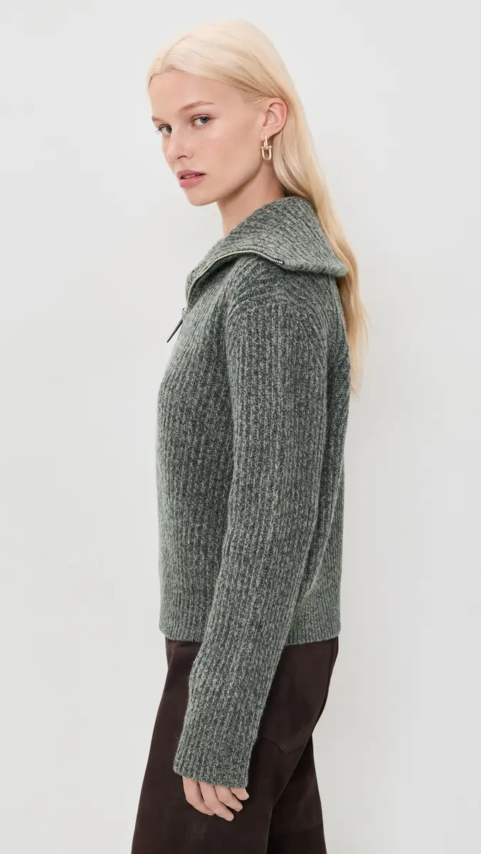 Vince Sailor Collar Half Zip Pullover | Thumbnail 4 Vince Sailor Collar Half Zip Pullover | Thumbnail 4