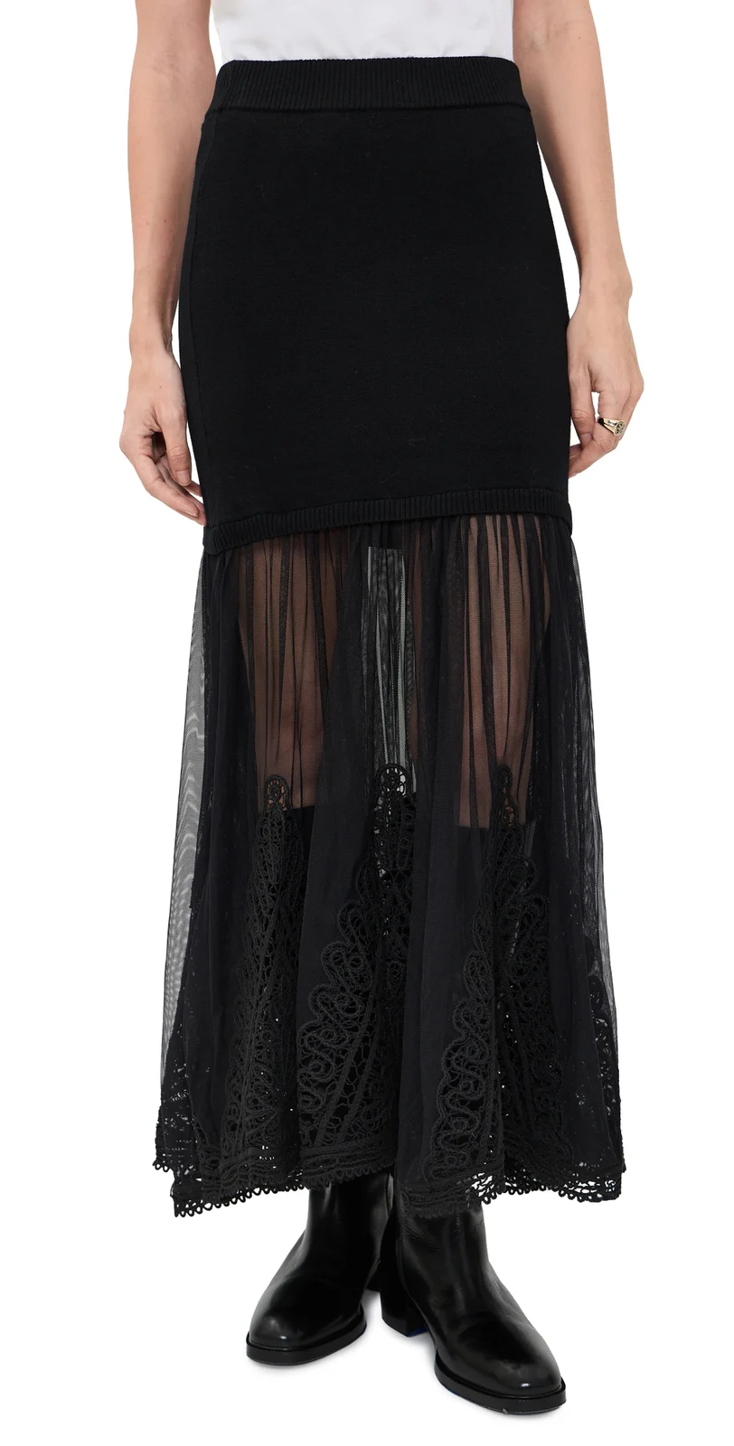 Vali Embroidered Maxi Skirt