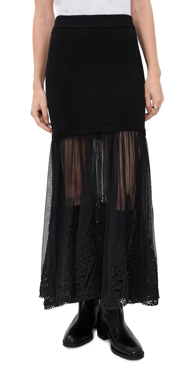 Vali Embroidered Maxi Skirt Vali Embroidered Maxi Skirt