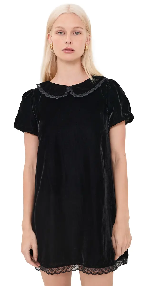 CAROLINE CONSTAS Meadow Velvet Mini Dress