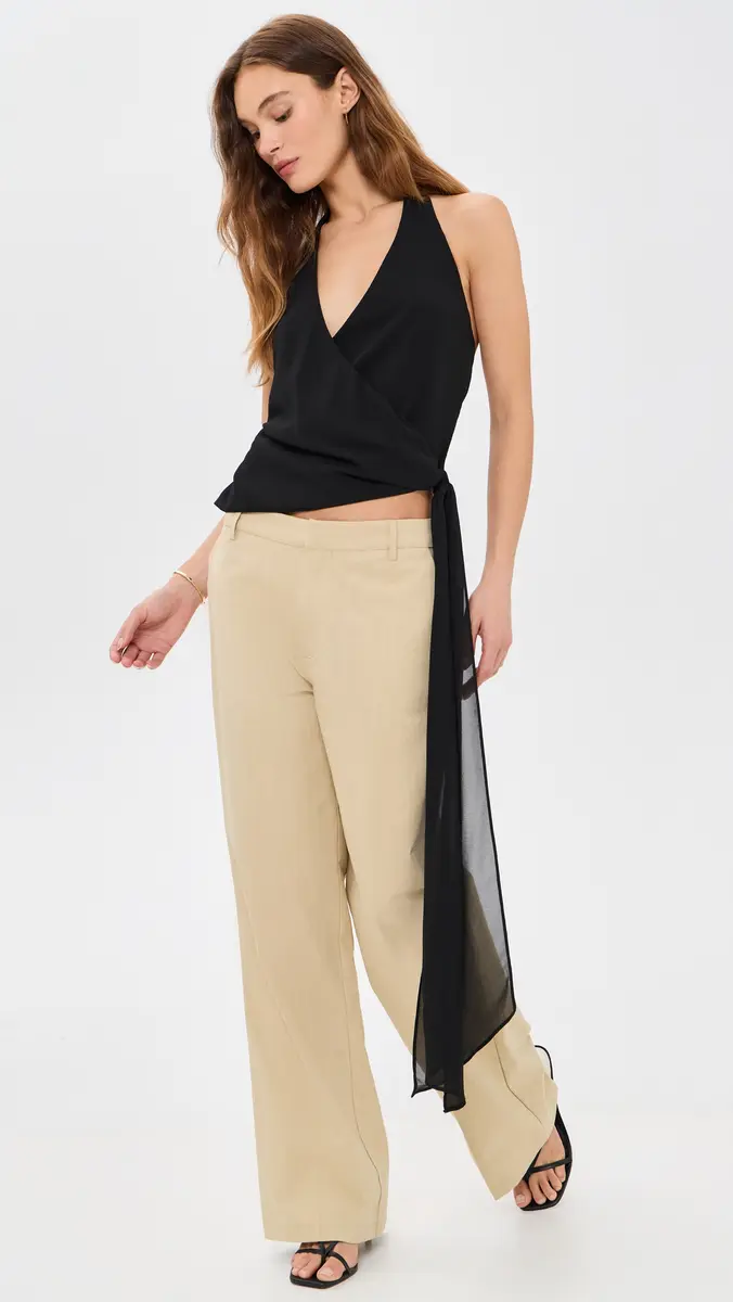 Runaway The Label Arlowe Halter Wrap Top | Thumbnail 2