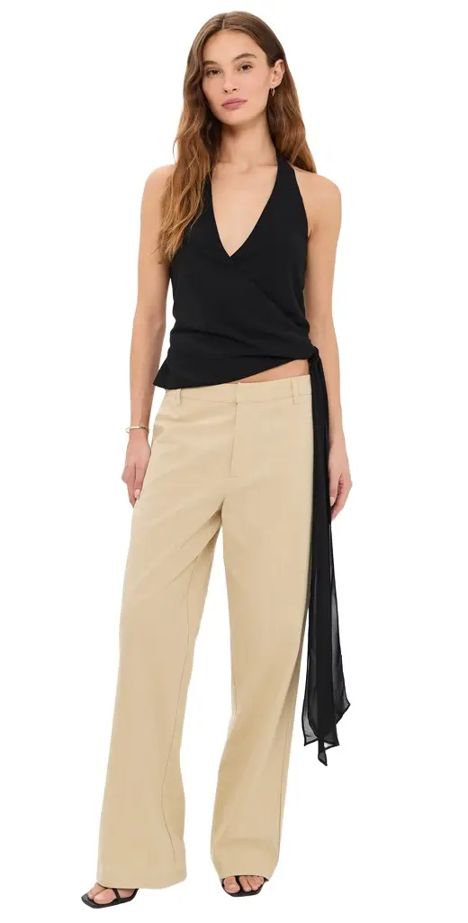 Runaway The Label Arlowe Halter Wrap Top