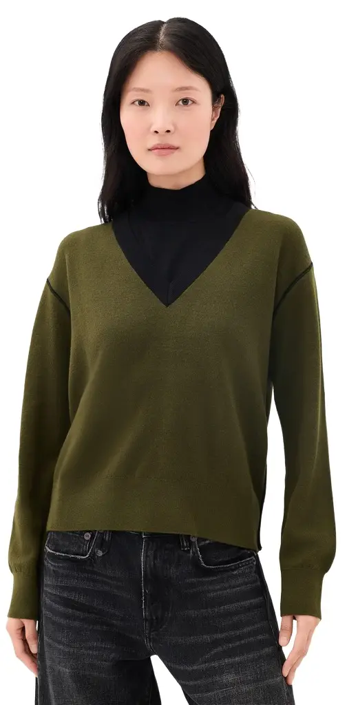 Essentiel Antwerp Koli Bicolor Knit Pullover