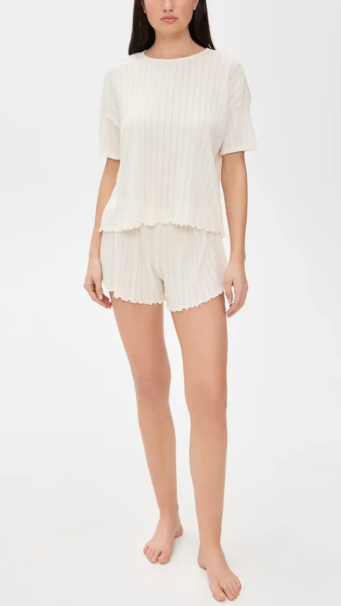Eberjey Pointelle Shorts | Thumbnail 5 Eberjey Pointelle Shorts | Thumbnail 5