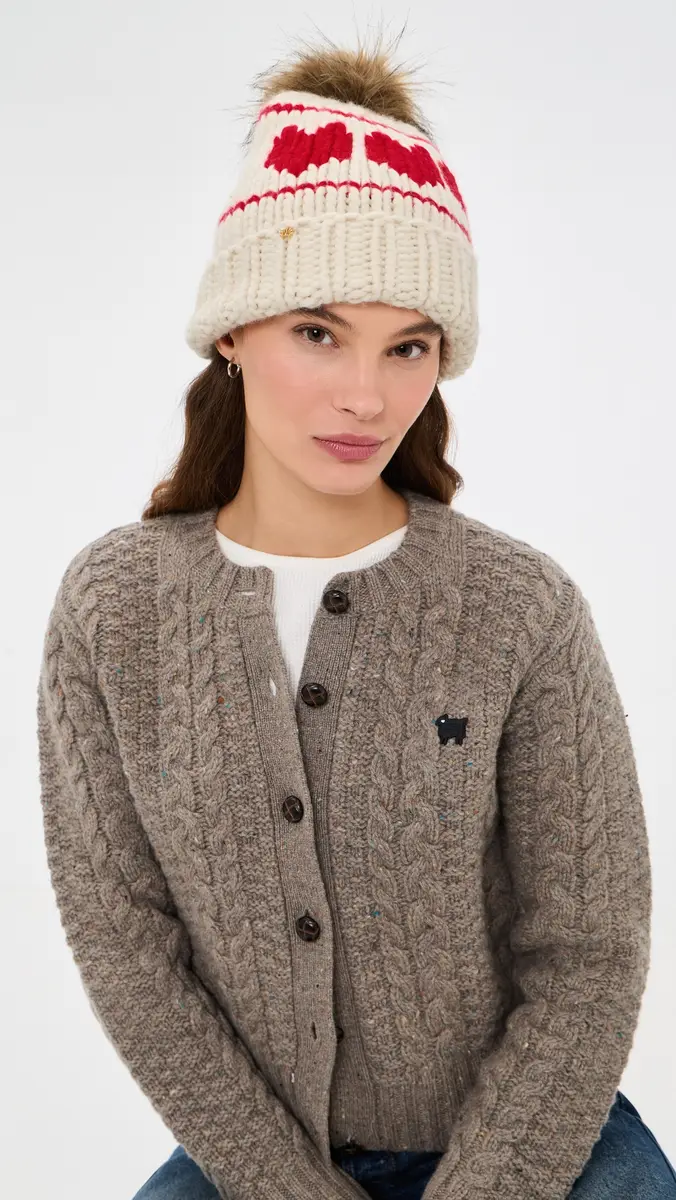 Lele Sadoughi Triple Hearts Beanie | Thumbnail 3