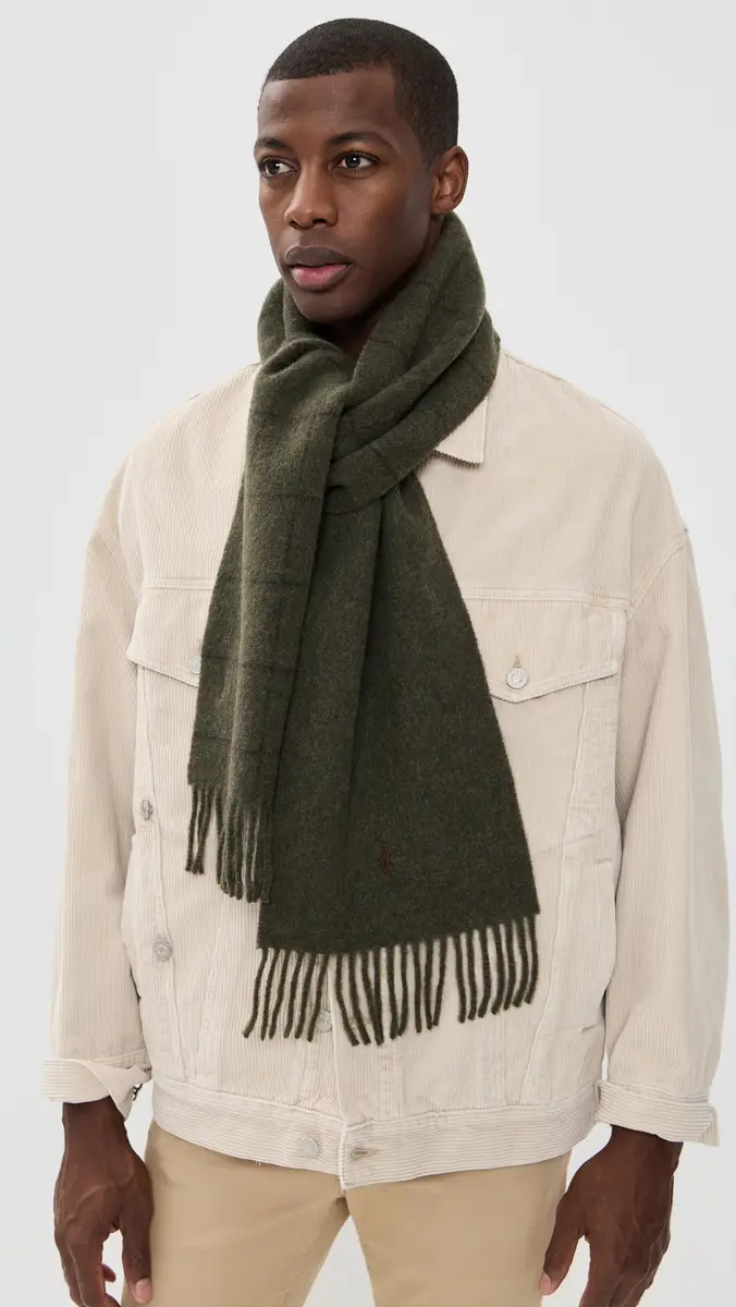 Polo Ralph Lauren Reversible Windowpane Scarf | Thumbnail 3 Polo Ralph Lauren Reversible Windowpane Scarf | Thumbnail 3