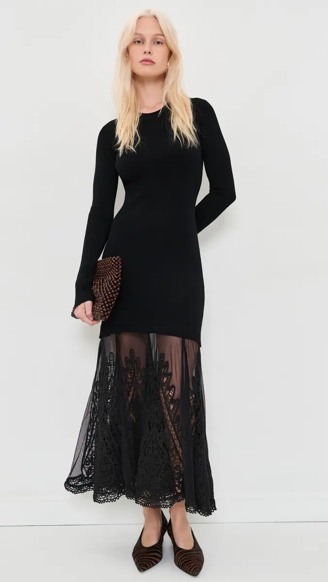 Sea Vali Embellished Mixed Media Maxi Dress | Thumbnail 5 Sea Vali Embellished Mixed Media Maxi Dress | Thumbnail 5