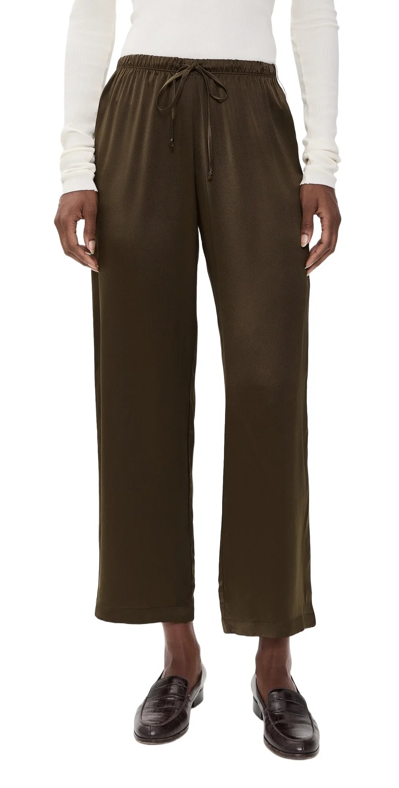 The Silk Stripe Crop Pants The Silk Stripe Crop Pants