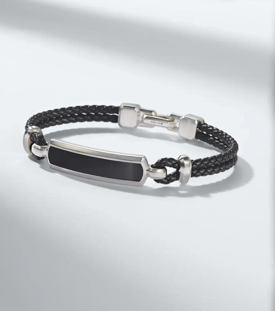 David Yurman Streamline sterling silver and leather bracelet with onyx | Thumbnail 3 David Yurman Streamline sterling silver and leather bracelet with onyx | Thumbnail 3