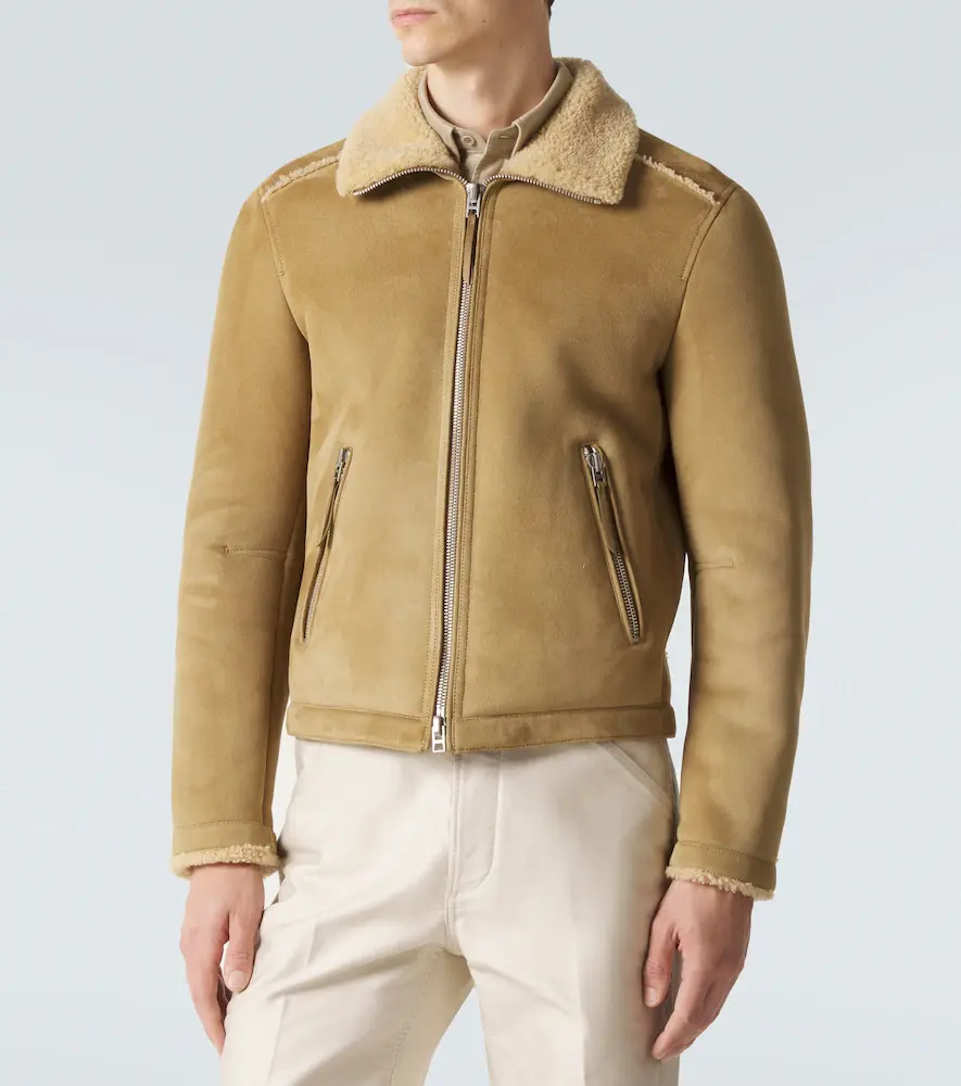 Tom Ford Shearling-trimmed leather jacket | Thumbnail 3 Tom Ford Shearling-trimmed leather jacket | Thumbnail 3