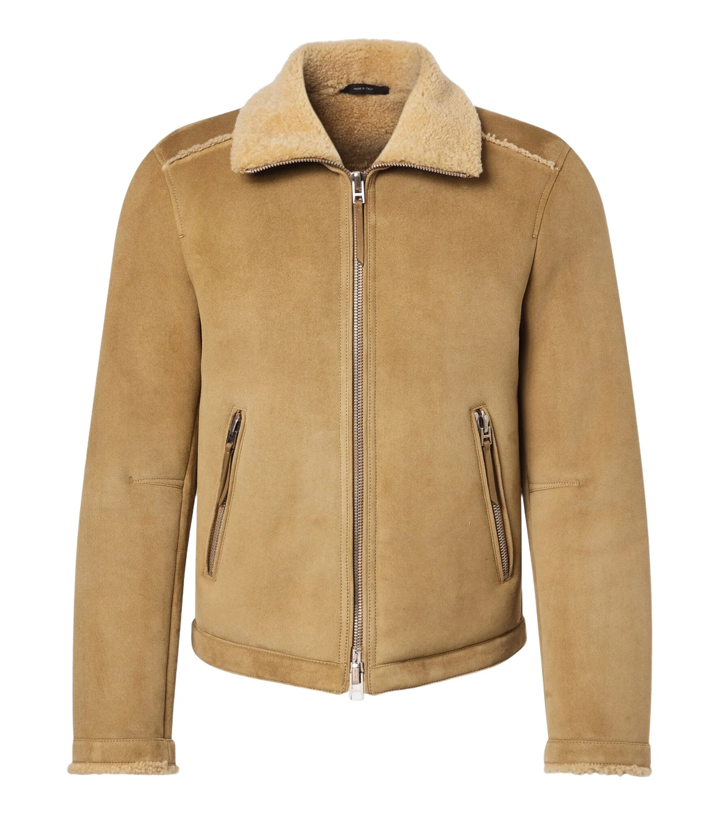 Tom Ford Shearling-trimmed leather jacket