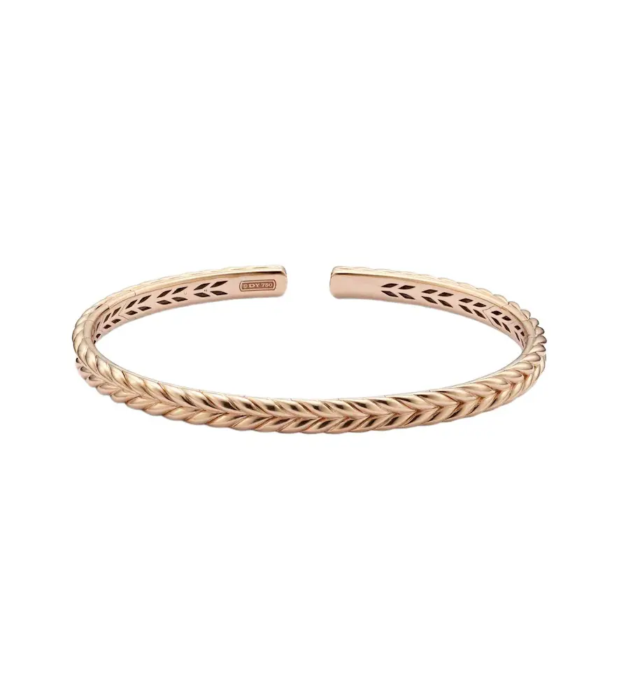 David Yurman Chevron 18kt rose gold cuff bracelet