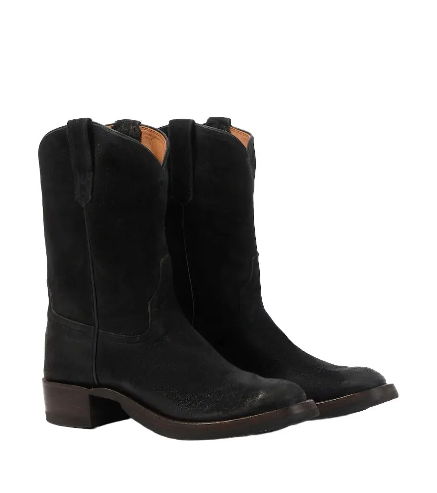 RRL Suede cowboy boots