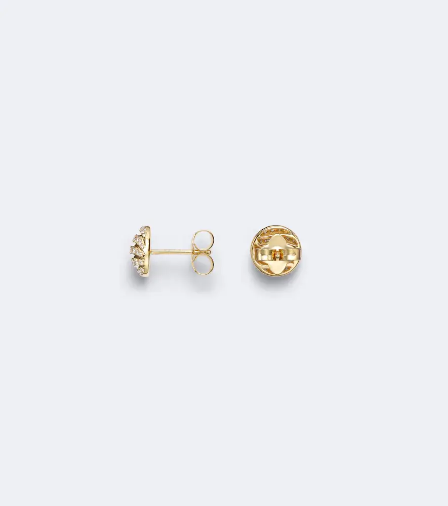 David Yurman Sculpted Cable 18kt gold earrings with diamonds | Thumbnail 4