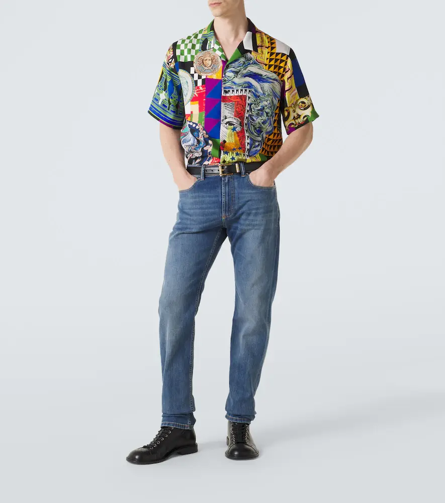 Versace Medusa silk twill bowling shirt | Thumbnail 5