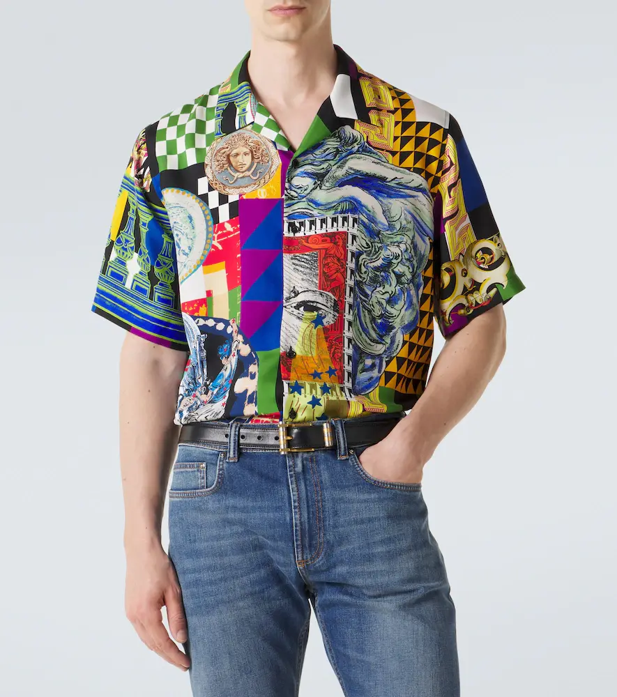 Versace Medusa silk twill bowling shirt | Thumbnail 7