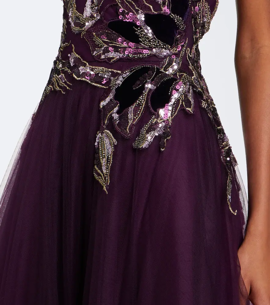 Costarellos Vianna embellished tulle gown | Thumbnail 4 Costarellos Vianna embellished tulle gown | Thumbnail 4