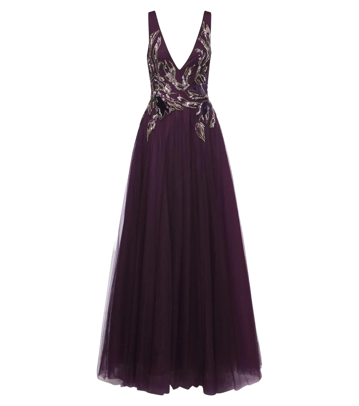 Costarellos Vianna embellished tulle gown