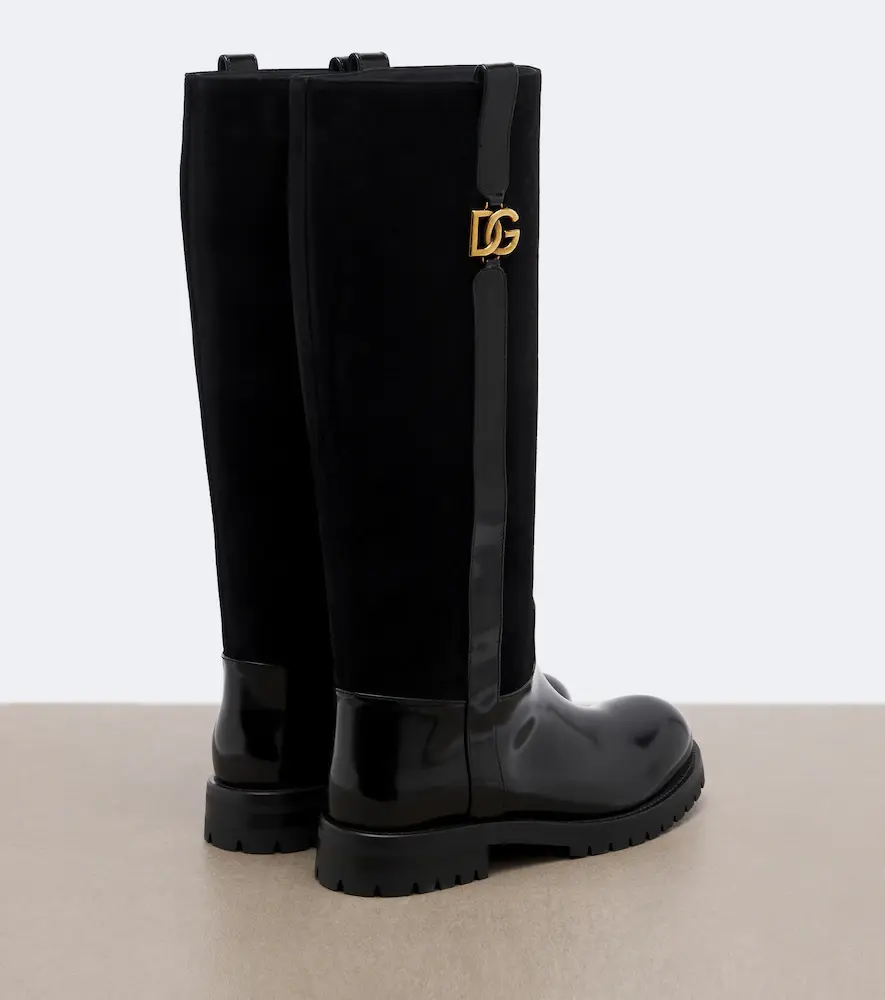 Dolce & Gabbana DG leather and suede knee-high boots | Thumbnail 3 Dolce & Gabbana DG leather and suede knee-high boots | Thumbnail 3