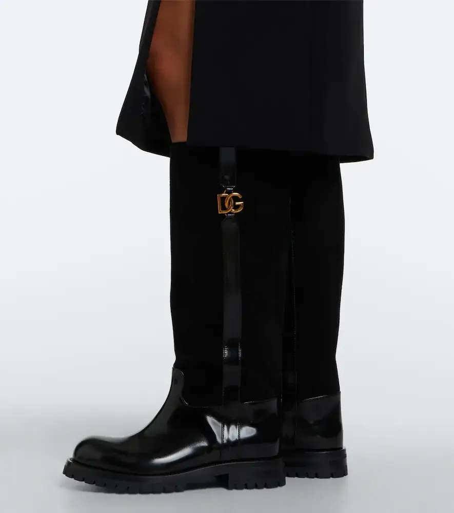 Dolce & Gabbana DG leather and suede knee-high boots | Thumbnail 5 Dolce & Gabbana DG leather and suede knee-high boots | Thumbnail 5