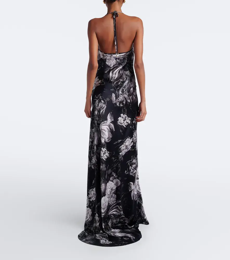 Roberto Cavalli Floral halterneck silk maxi dress | Thumbnail 2 Roberto Cavalli Floral halterneck silk maxi dress | Thumbnail 2