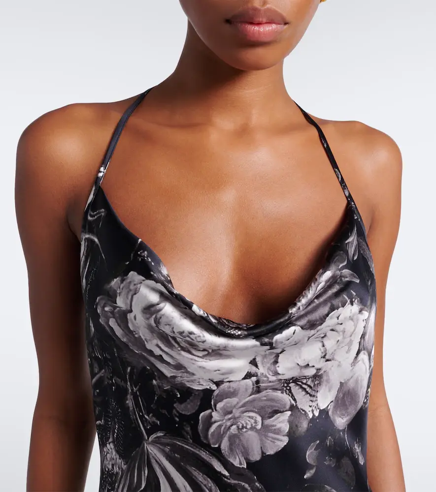Roberto Cavalli Floral halterneck silk maxi dress | Thumbnail 3 Roberto Cavalli Floral halterneck silk maxi dress | Thumbnail 3