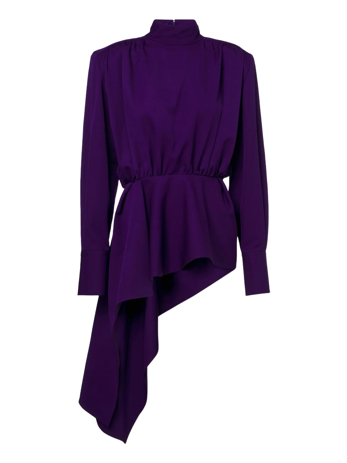 Peplum wool blouse