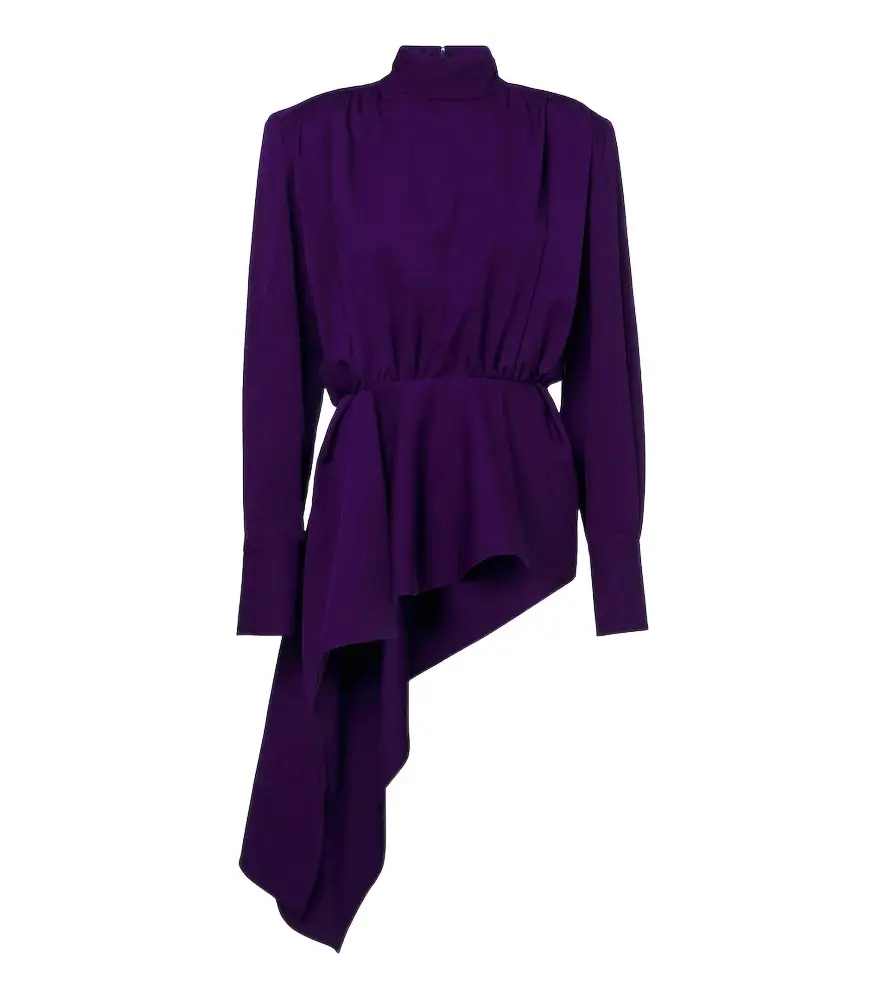 Mugler Peplum wool blouse