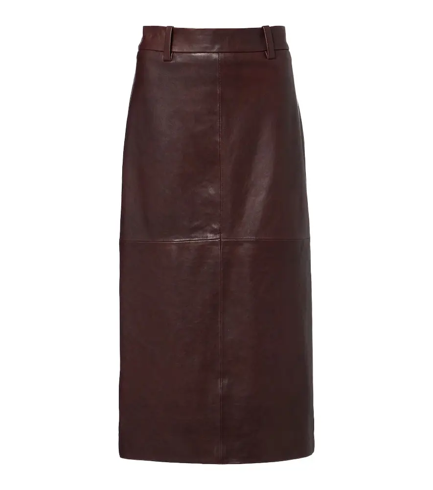 Leather midi skirt Leather midi skirt