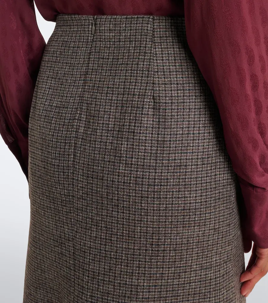 Etro Checked wool midi skirt | Thumbnail 4 Etro Checked wool midi skirt | Thumbnail 4