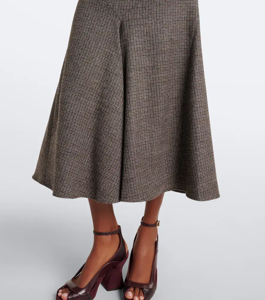 Etro Checked wool midi skirt | Thumbnail 5 Etro Checked wool midi skirt | Thumbnail 5