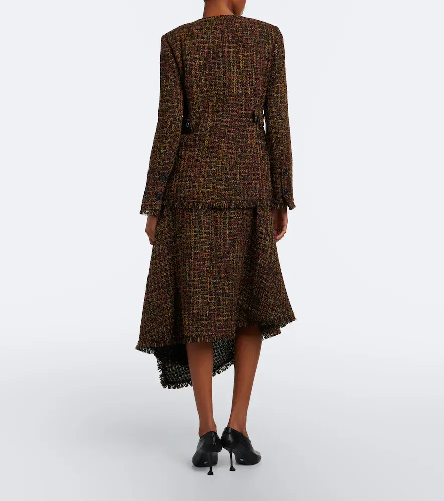 Proenza Schouler White Label Layne bouclé midi skirt | Thumbnail 3