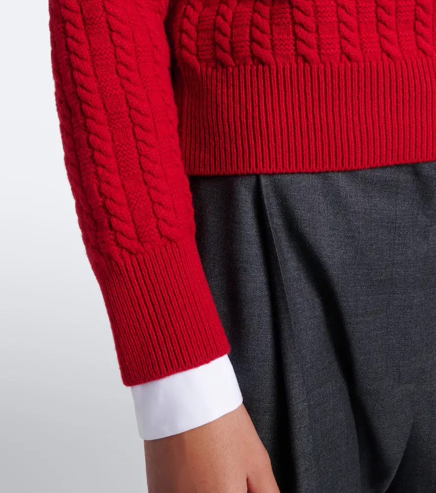 Thom Browne 4-Bar cable-knit virgin wool sweater | Thumbnail 3 Thom Browne 4-Bar cable-knit virgin wool sweater | Thumbnail 3