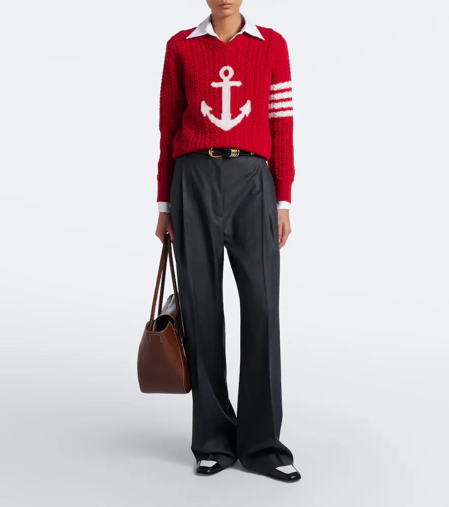 Thom Browne 4-Bar cable-knit virgin wool sweater | Thumbnail 5 Thom Browne 4-Bar cable-knit virgin wool sweater | Thumbnail 5
