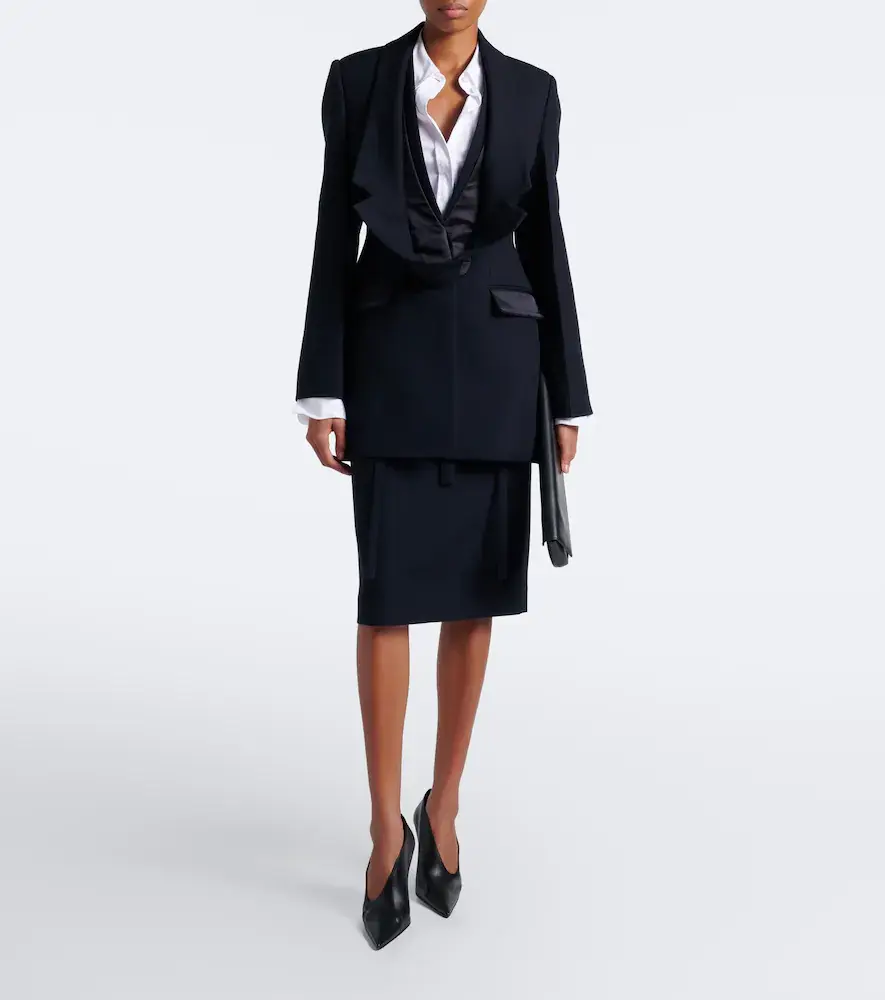 Jean Paul Gaultier Layered virgin wool pencil skirt | Thumbnail 5 Jean Paul Gaultier Layered virgin wool pencil skirt | Thumbnail 5