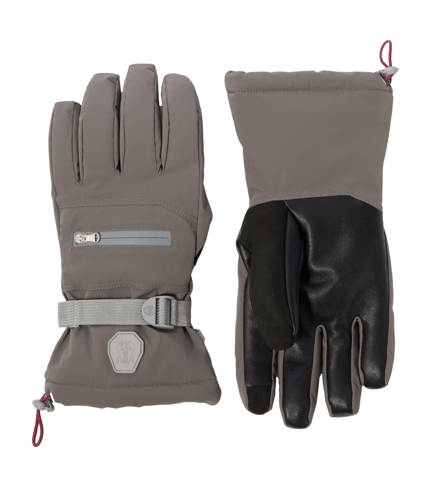 Brunello Cucinelli Leather-trimmed ski gloves