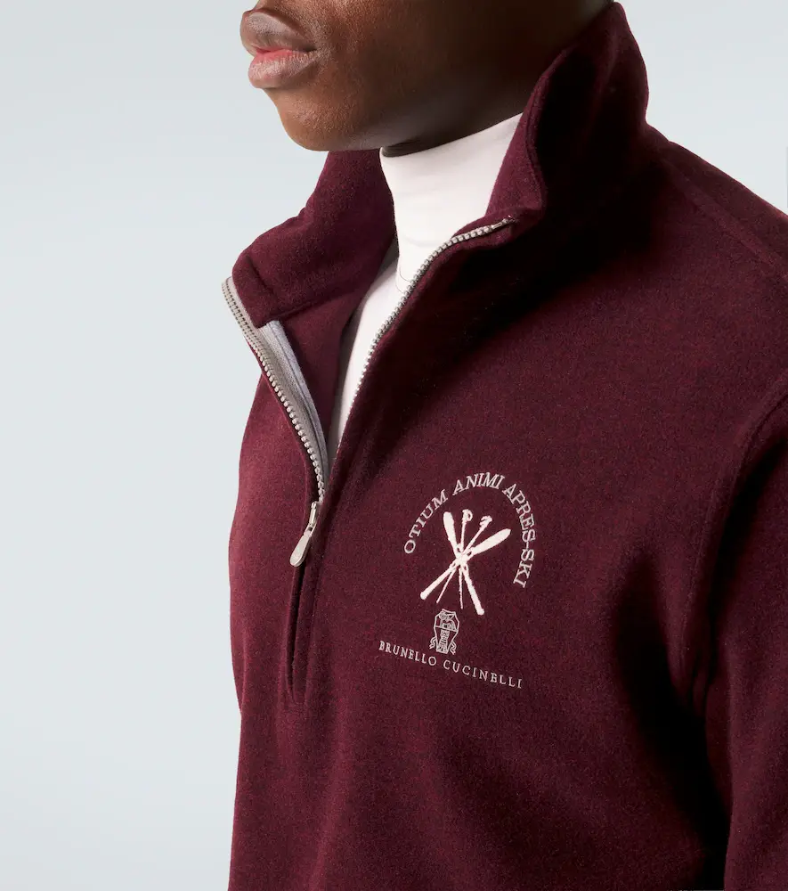 Brunello Cucinelli Cashmere and cotton-blend half-zip sweatshirt | Thumbnail 6 Brunello Cucinelli Cashmere and cotton-blend half-zip sweatshirt | Thumbnail 6