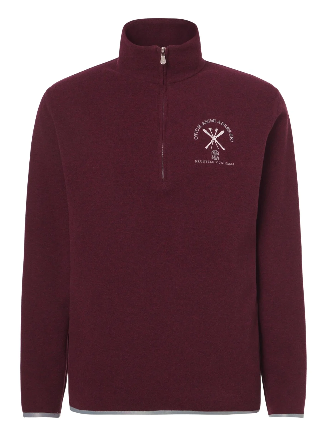 Brunello Cucinelli Cashmere and cotton-blend half-zip sweatshirt