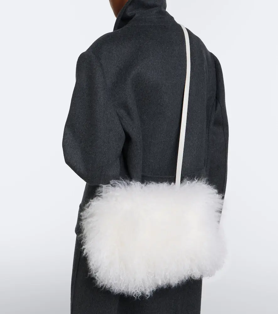 Yves Salomon Manchon Small shearling crossbody bag | Thumbnail 6 Yves Salomon Manchon Small shearling crossbody bag | Thumbnail 6