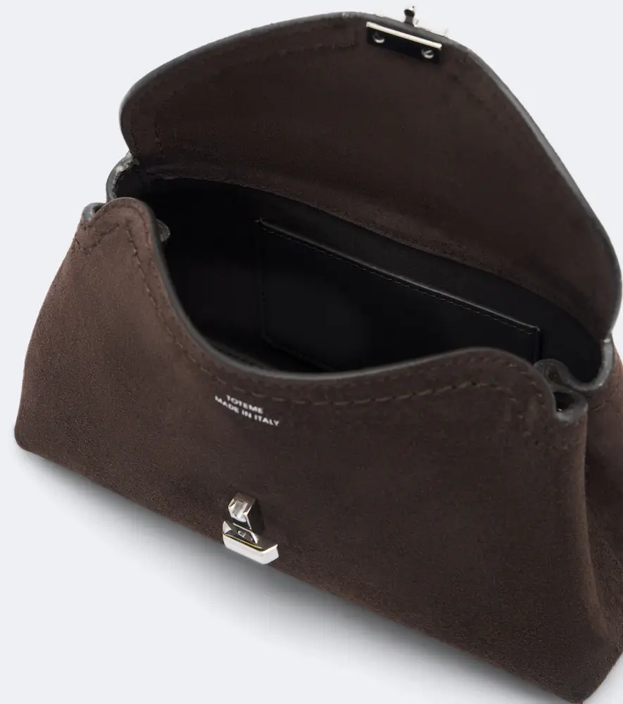 TOTEME T-Lock Nano suede clutch | Thumbnail 2 TOTEME T-Lock Nano suede clutch | Thumbnail 2