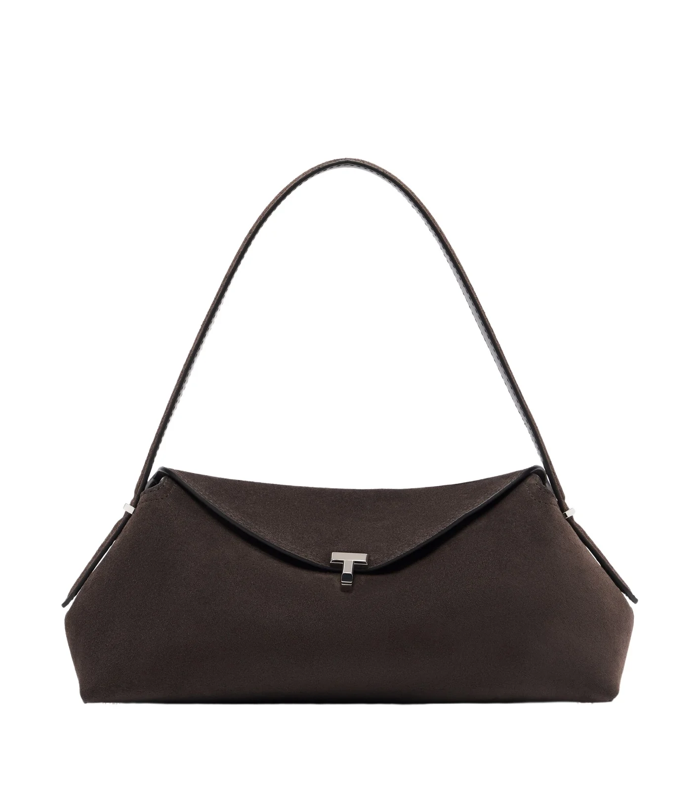 TOTEME T-Lock Medium suede shoulder bag