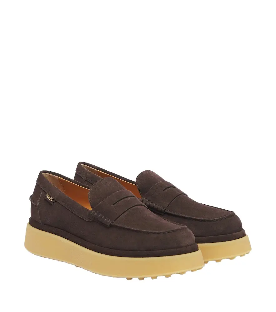 Suede platform loafers Suede platform loafers