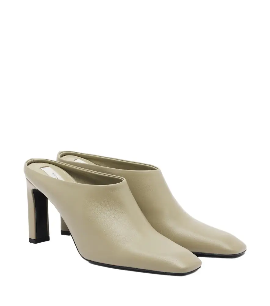 Bar leather mules Bar leather mules
