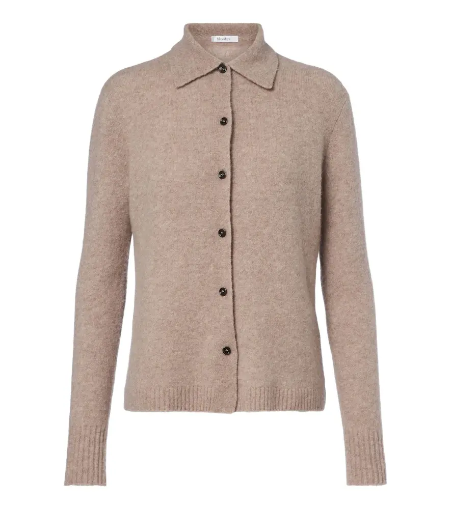 Knitted cashmere-blend cardigan