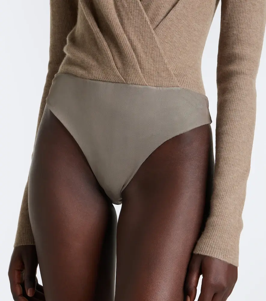 Max Mara Draped ribbed-knit cashmere bodysuit | Thumbnail 6 Max Mara Draped ribbed-knit cashmere bodysuit | Thumbnail 6