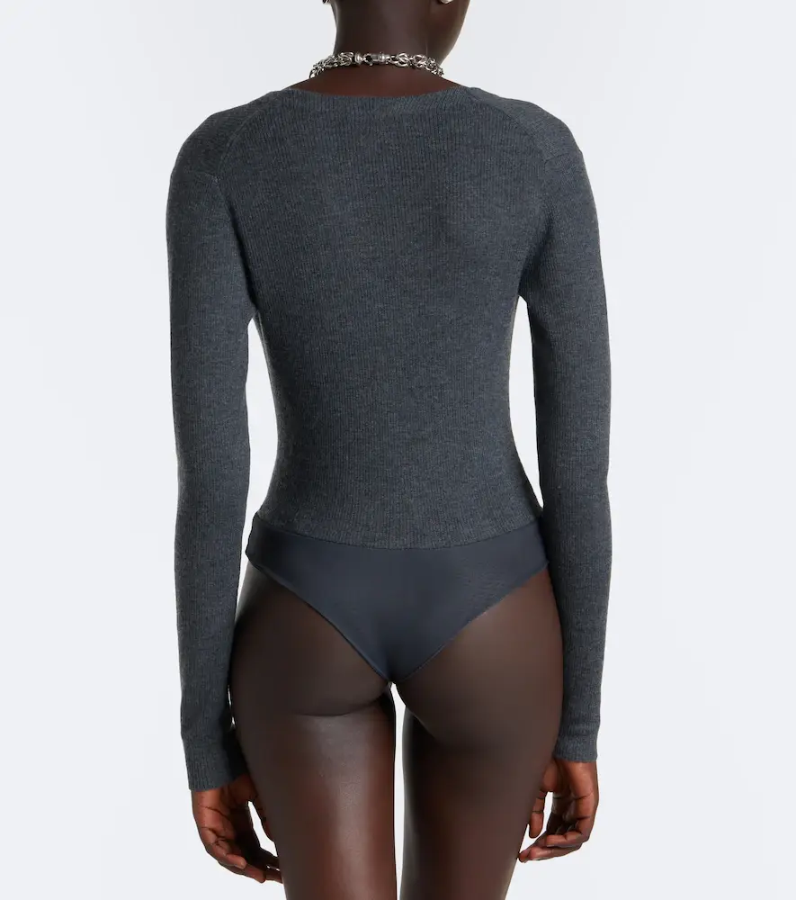 Max Mara Draped cashmere bodysuit | Thumbnail 7 Max Mara Draped cashmere bodysuit | Thumbnail 7