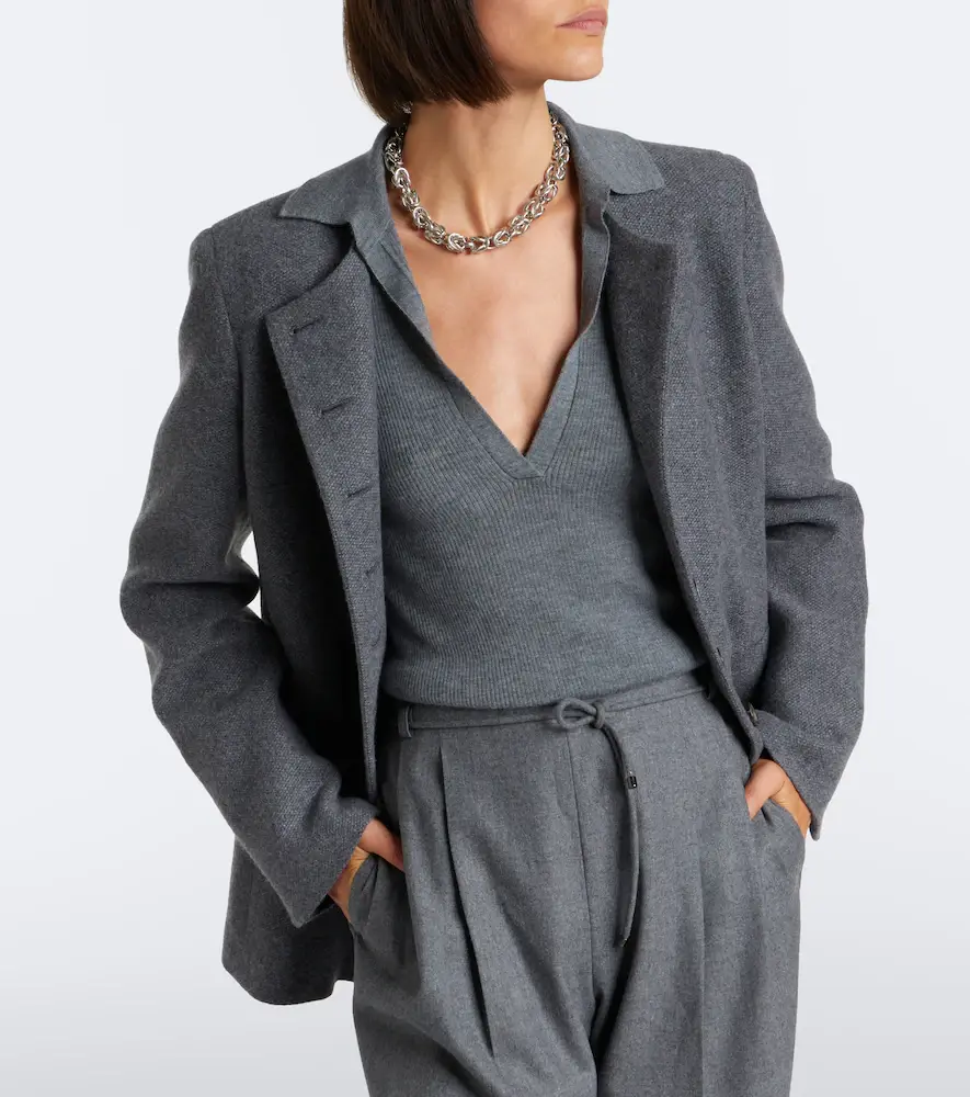 Max Mara Ribbed-knit cashmere polo sweater | Thumbnail 5 Max Mara Ribbed-knit cashmere polo sweater | Thumbnail 5