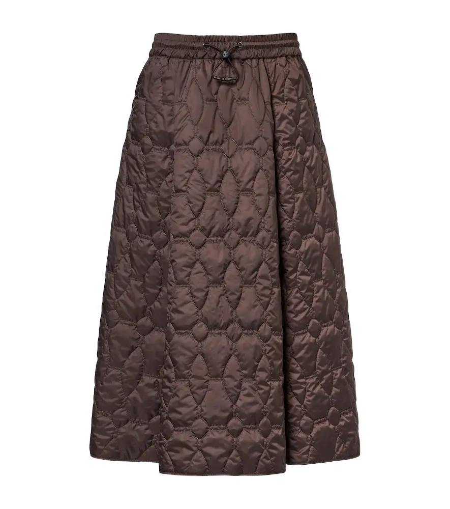 Technical padded midi skirt Technical padded midi skirt