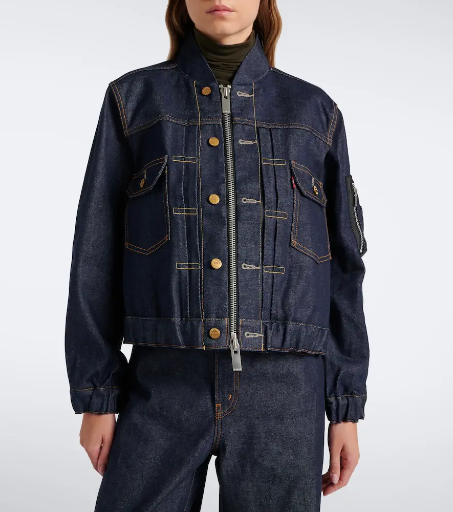 Sacai Denim bomber jacket | Thumbnail 5 Sacai Denim bomber jacket | Thumbnail 5