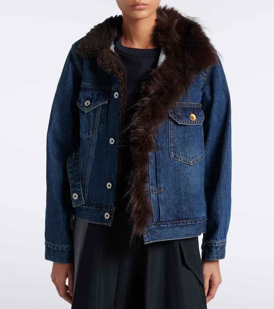 Sacai Asymmetric denim jacket | Thumbnail 4
